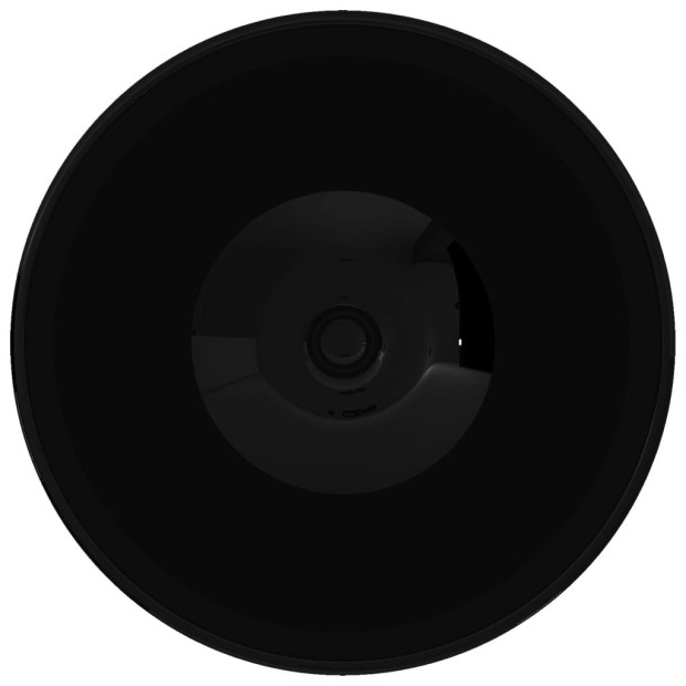 Ceramic Bathroom Sink Basin Black Round Image 5