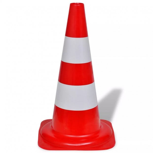 10 Reflective Traffic Cones Red And White 50 Cm Image 3