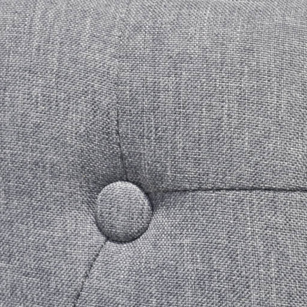 Dining Chairs 2 Pcs Light Grey Fabric Image 2
