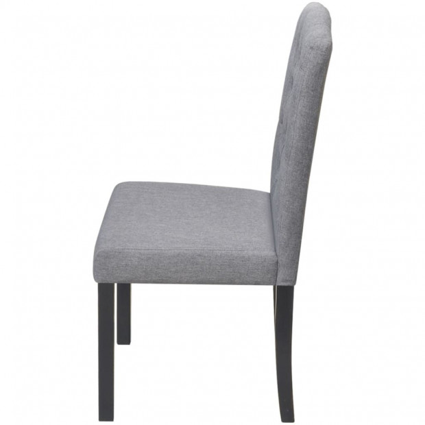 Dining Chairs 2 Pcs Light Grey Fabric Image 5