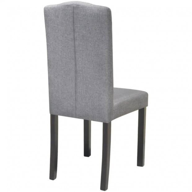 Dining Chairs 2 Pcs Light Grey Fabric Image 6