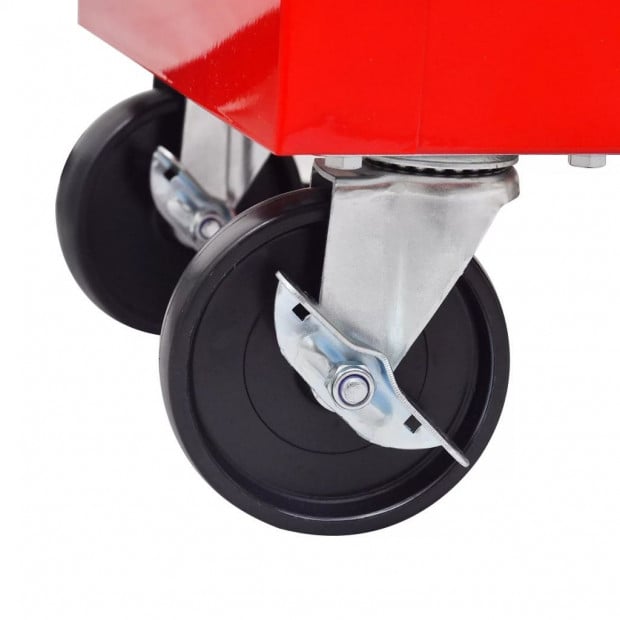 Workshop Tool Trolley 5 Drawers Red Image 6