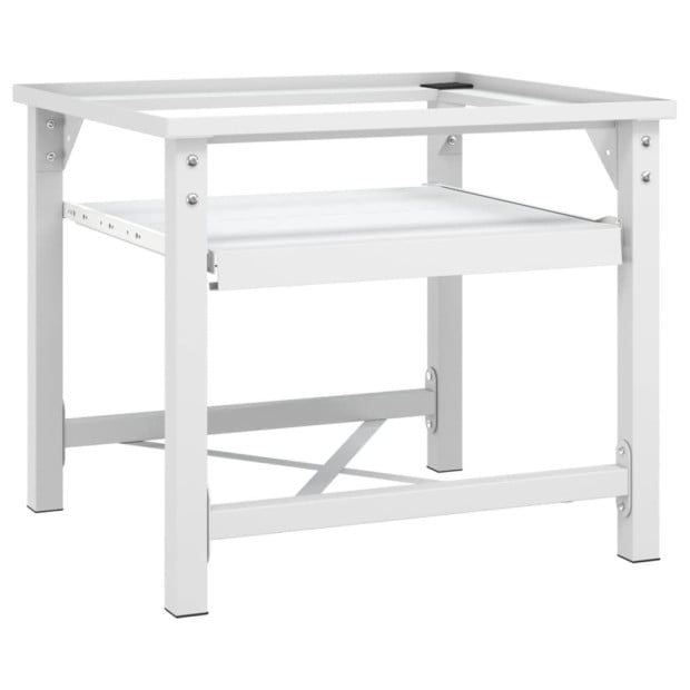 Washing Machine Pedestal With Pull-out Shelf White