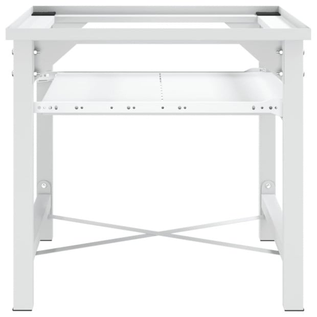 Washing Machine Pedestal With Pull-out Shelf White Image 5
