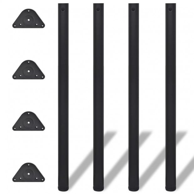 Adjustable Table Legs 4 Pcs Black 1100 Mm