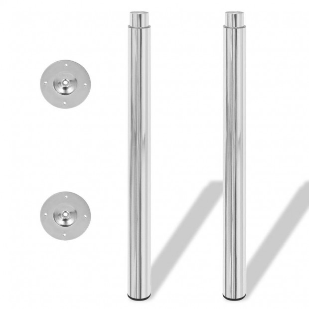 Telescopic Table Legs 2 Pcs Chrome 710 Mm-1100 Mm Image 2