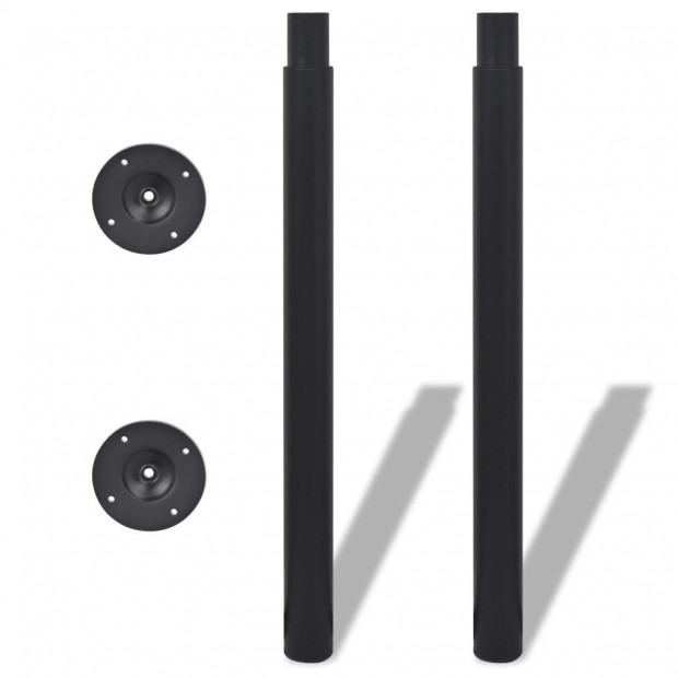 Telescopic Table Legs 2 Pcs Black 710 Mm-1100 Mm Image 2