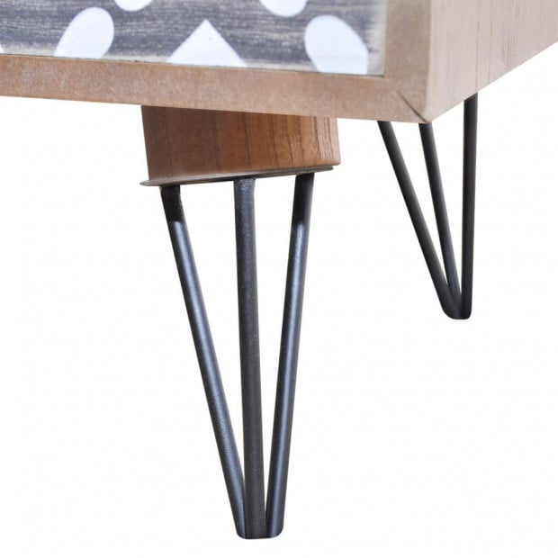 Nightstand With 3 Drawers Brown Image 4