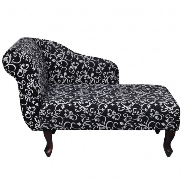 Chaise Longue Black And White Fabric Image 3