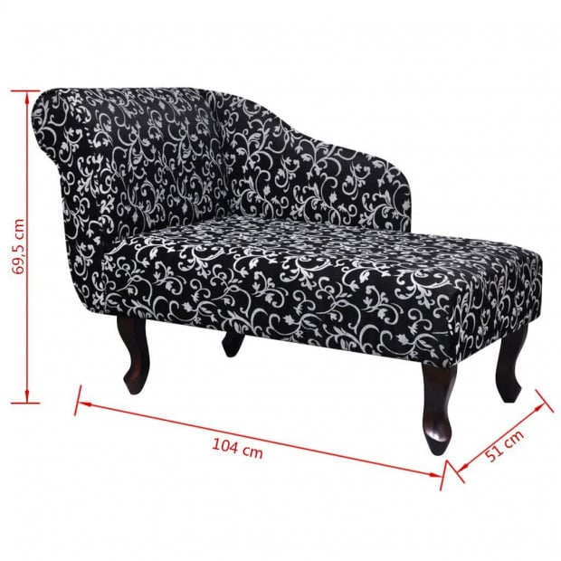 Chaise Longue Black And White Fabric Image 5