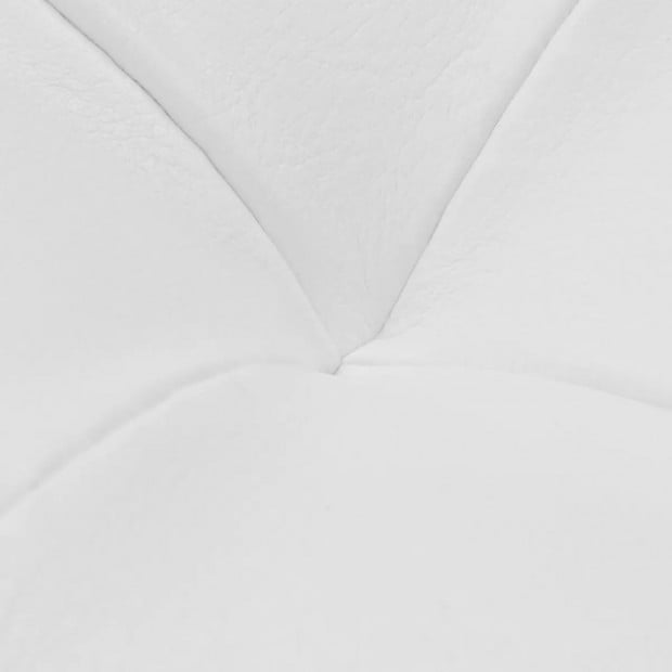Storage Ottoman Artificial Leather White Image 2