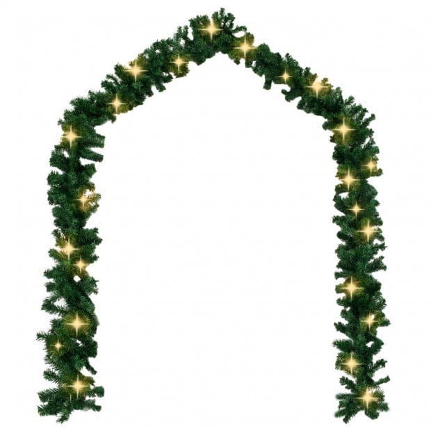 Christmas Garland With Led Lights 10 M Image 2