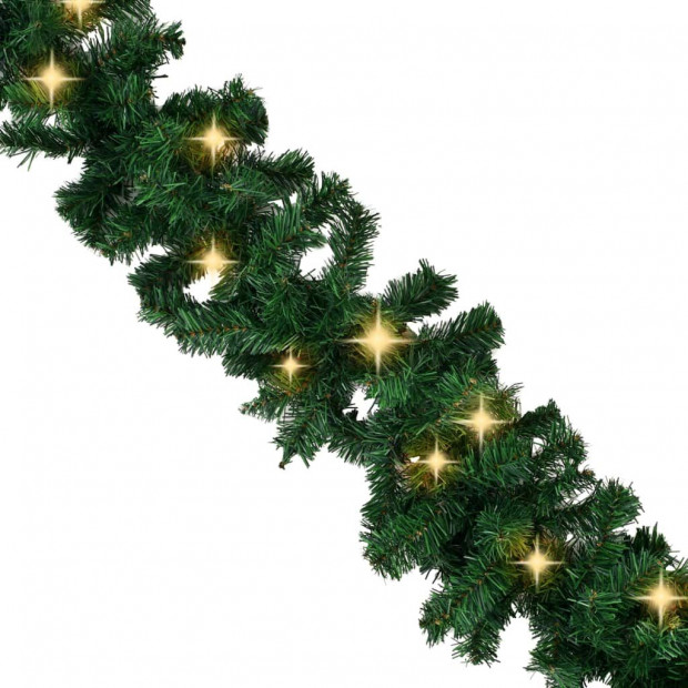 Christmas Garland With Led Lights 10 M Image 5