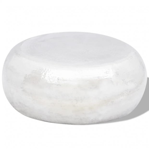 Hammered Coffee Table Aluminium Silver