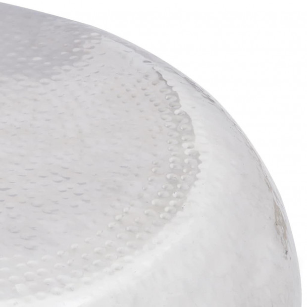 Hammered Coffee Table Aluminium Silver Image 3