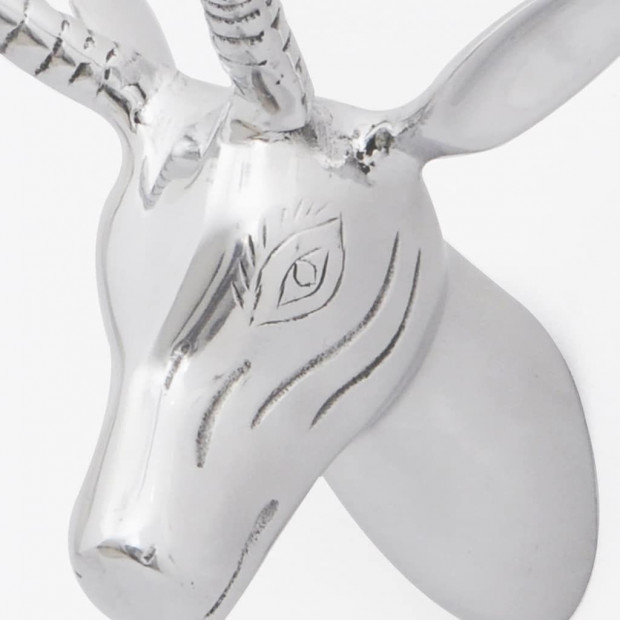 Wall Mounted Gazelles Head Decoration Aluminium Silver 33 Cm Image 4