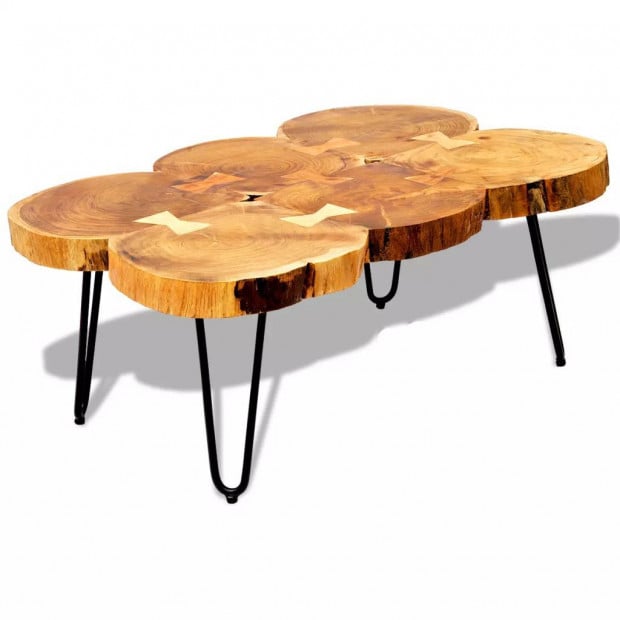 Coffee Table 35 Cm 6 Trunks Solid Sheesham Wood Image 5