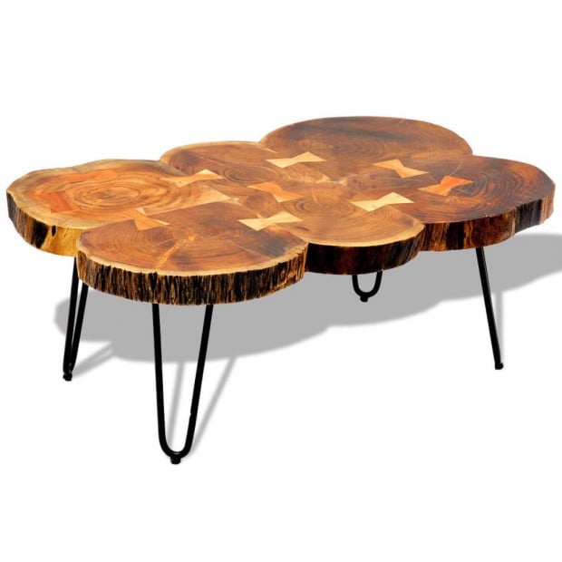 Coffee Table 35 Cm 6 Trunks Solid Sheesham Wood Image 6
