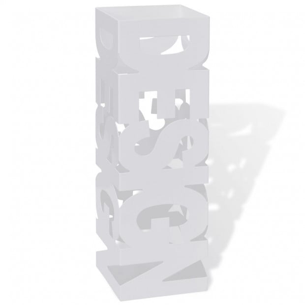 Umbrella Stand Storage Holder Walking Stick 48.5cm Square White