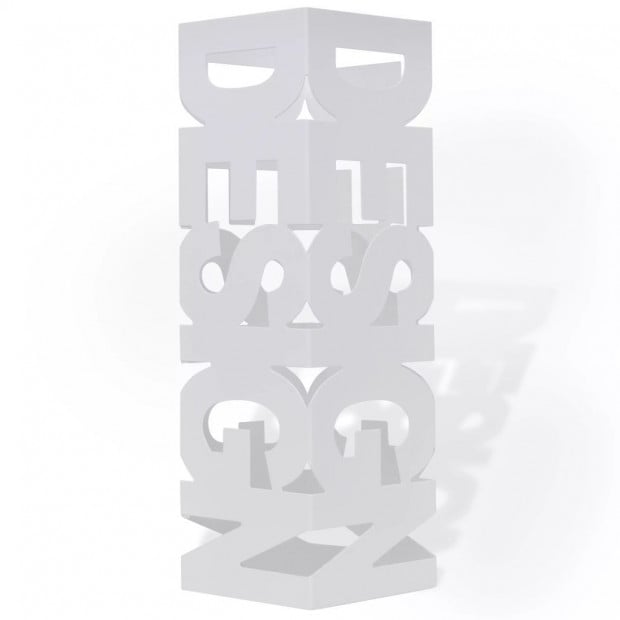 Umbrella Stand Storage Holder Walking Stick 48.5cm Square White Image 2