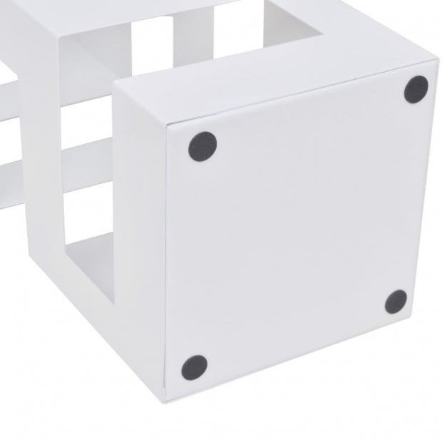 White Square Umbrella Stand Storage Holder Walking Stick Steel 48.5 Cm Image 3