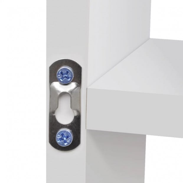 Floating Wall Display Shelf 8 Compartments White Image 5
