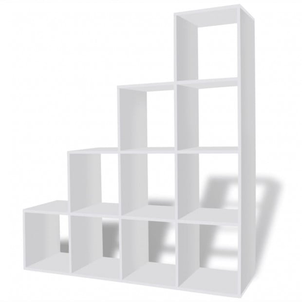 Staircase Bookcase/display Shelf 142 Cm White