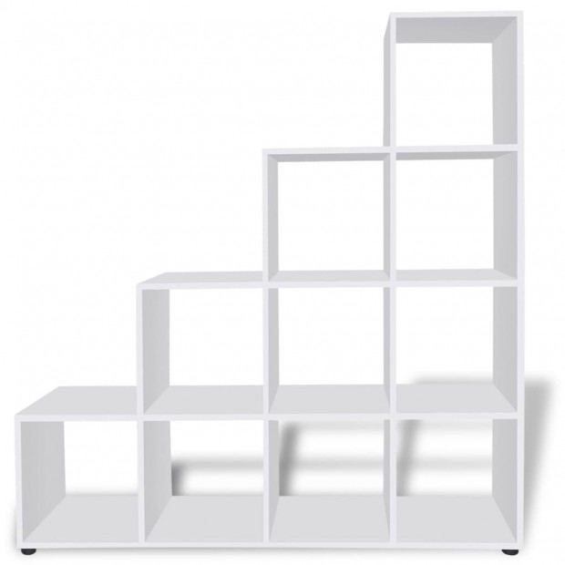Staircase Bookcase/display Shelf 142 Cm White Image 3