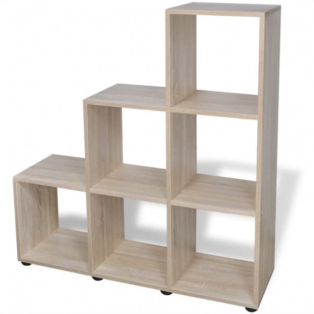 Staircase Bookcase/display Shelf 107 Cm Oak