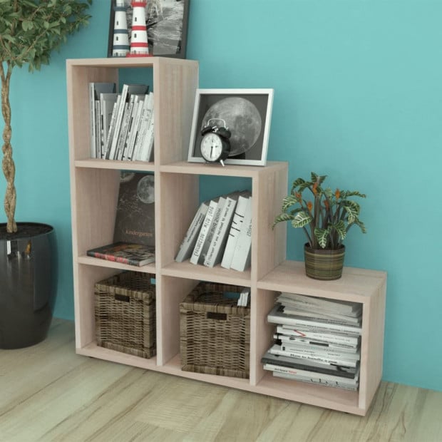 Staircase Bookcase/display Shelf 107 Cm Oak Image 2