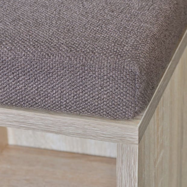 Shoe Storage Bench 10 Compartments Oak Colour Image 3