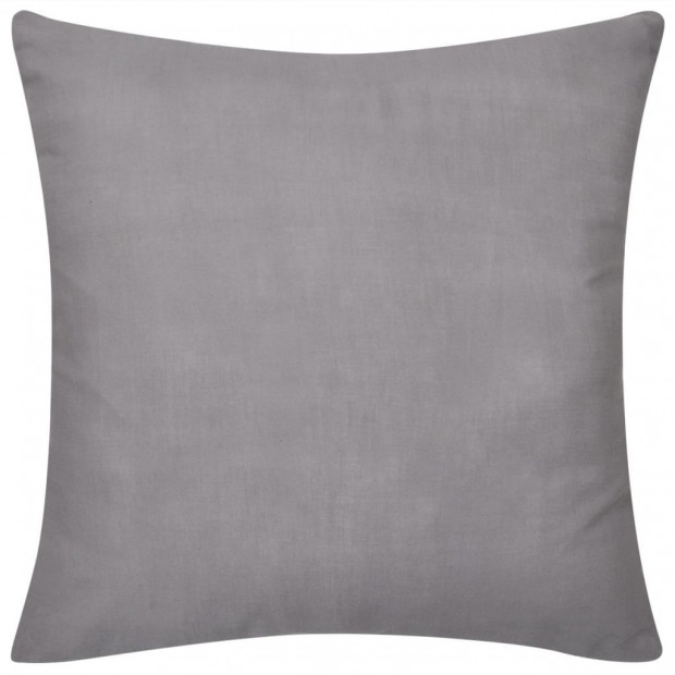 4 Grey Cushion Covers Cotton 50 X 50 Cm Image 3