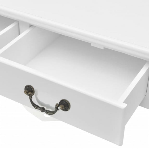 Coffee Table With 4 Drawers White Image 6