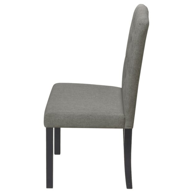 Dining Chairs 6 Pcs Grey Fabric Image 5
