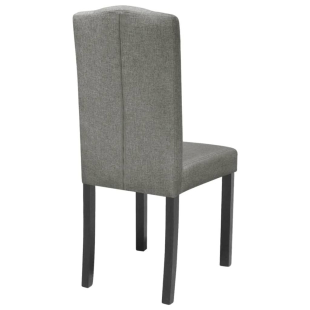 Dining Chairs 6 Pcs Grey Fabric Image 6