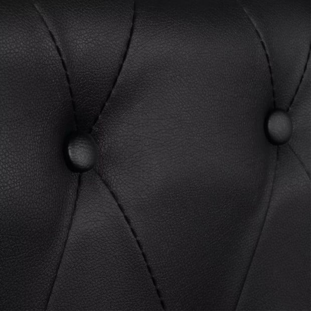 Chesterfield 2-seater And 3-seater Artificial Leather Black Image 3