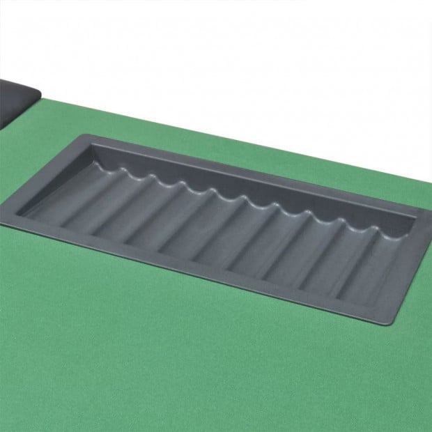 10-player Poker Table With Dealer Area And Chip Tray Green Image 7