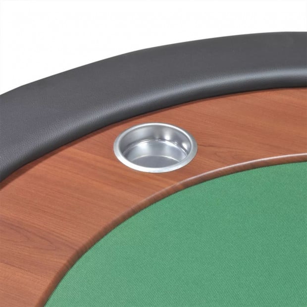 10-player Poker Table With Dealer Area And Chip Tray Green Image 8