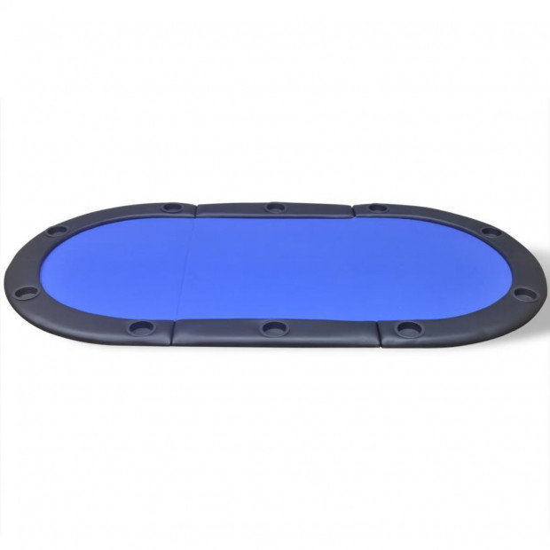 10-player Foldable Poker Tabletop Blue Image 3