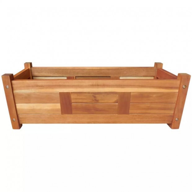 Garden Planter Acacia Wood 76x27.6x25 Cm Image 3
