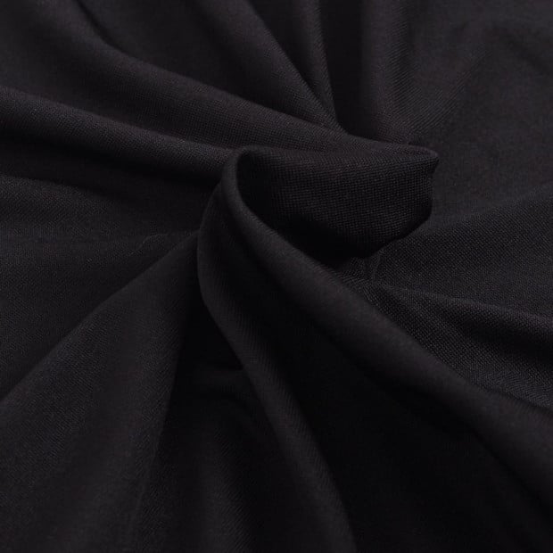 Stretch Couch Slipcover Black Polyester Jersey Image 2