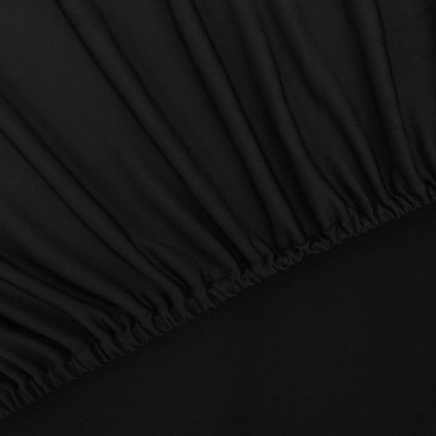 Stretch Couch Slipcover Black Polyester Jersey Image 3