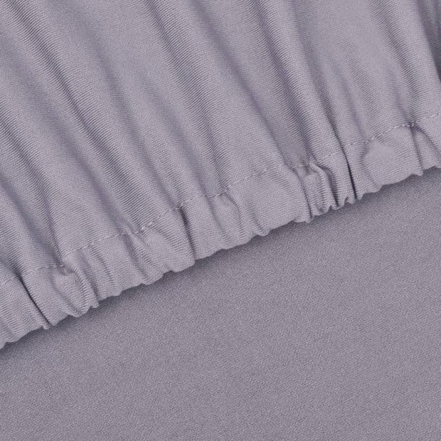 Stretch Couch Slipcover Grey Polyester Jersey Image 2