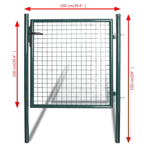 Single Door Fence Gate Powder-coated Steel Image 2