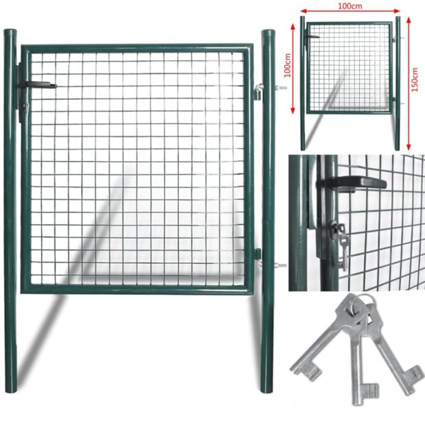 Single Door Fence Gate Powder-coated Steel Image 6