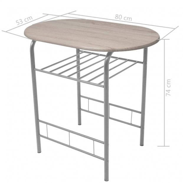 Breakfast Bar Set Mdf Image 8