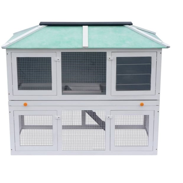 Animal Rabbit Cage Double Floor Wood Image 3