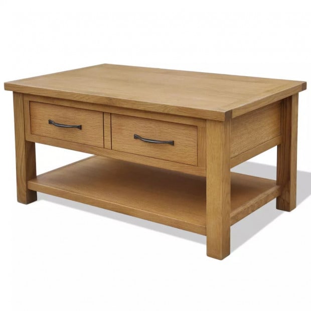 Table 88x53x45 Cm Solid Oak Wood