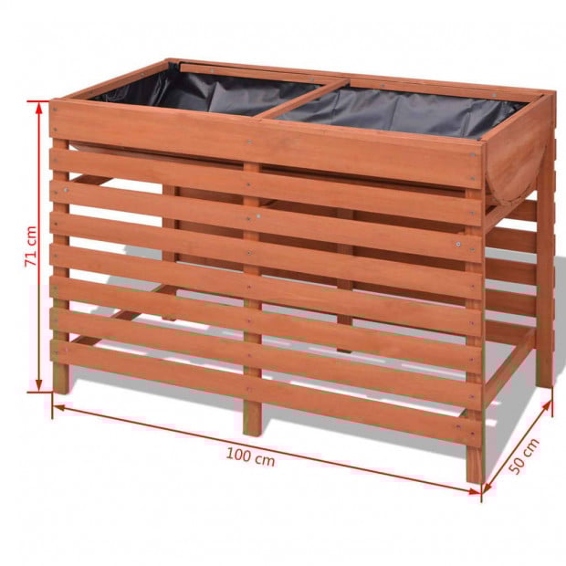Planter 100x50x71 Cm Wood Image 5