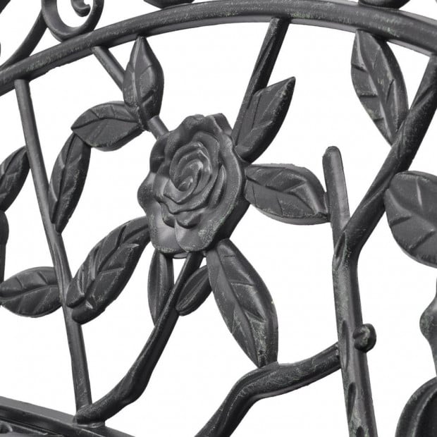 Garden Bench 100 Cm Cast Aluminium Green Image 3
